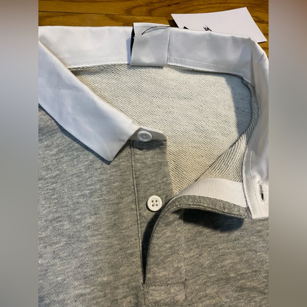 NIKE Club Rugby Logo Graphic Sweatshirt gray Men’s sz NEW! - Picture 5 of 9